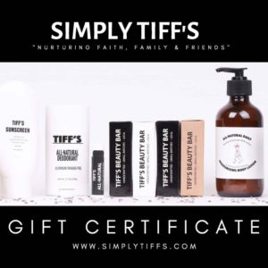 simply tiff's gift certificate