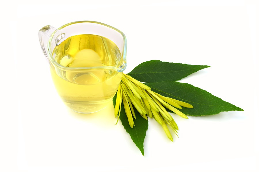 tea tree oil in a glass jar 